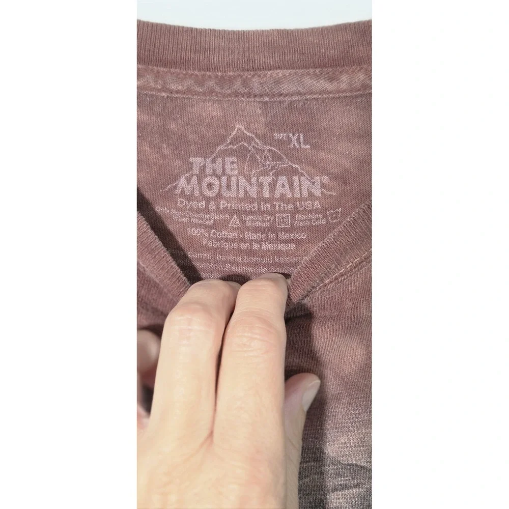 2014 The Mountain Eagle Graphic T-Shirt XL Tie Dyed Rustic Earthy Brown Patriot